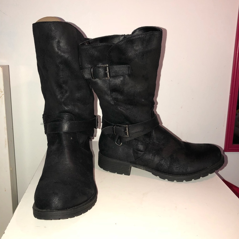 Black Ruff Hewn Boots